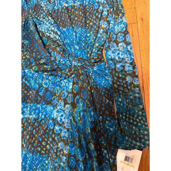 Calvin Klein Blue Animal Print Sheath Dress Size 2 NWT - Picture 3 of 8